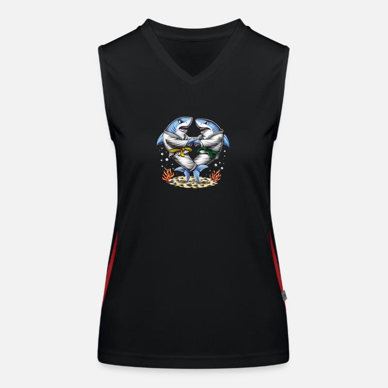 Shark Jiu-Jitsu Ringer Funktionelles Kontrast-Tank Top für Frauen