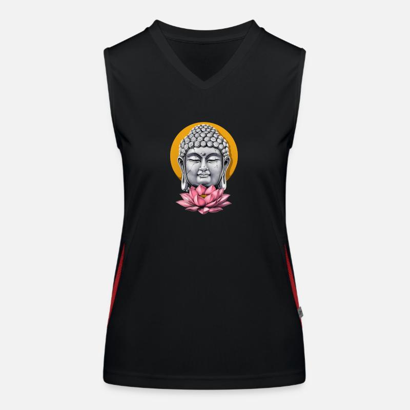 Lotus de Bouddha Débardeur respirant contrasté Femme