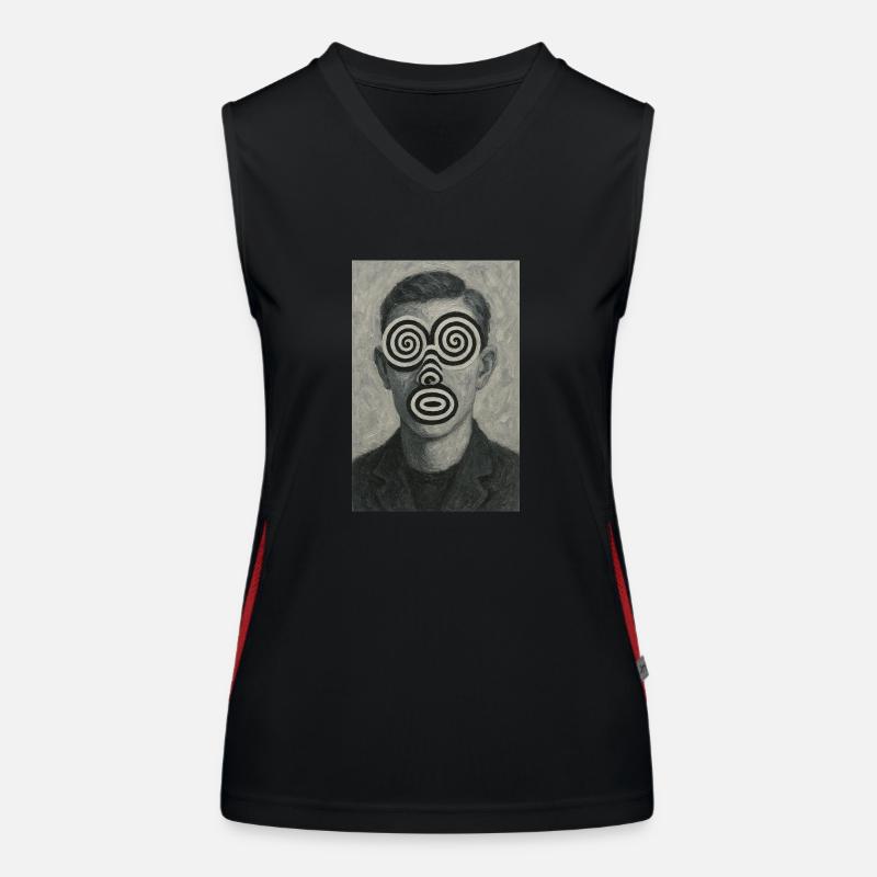 Illusion d’optique du visage Débardeur respirant contrasté Femme