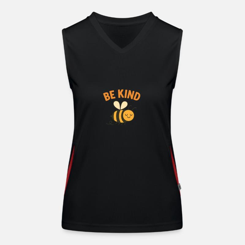 Be Kind – Cute Bee Design Women's Functional Contrast Tank Top