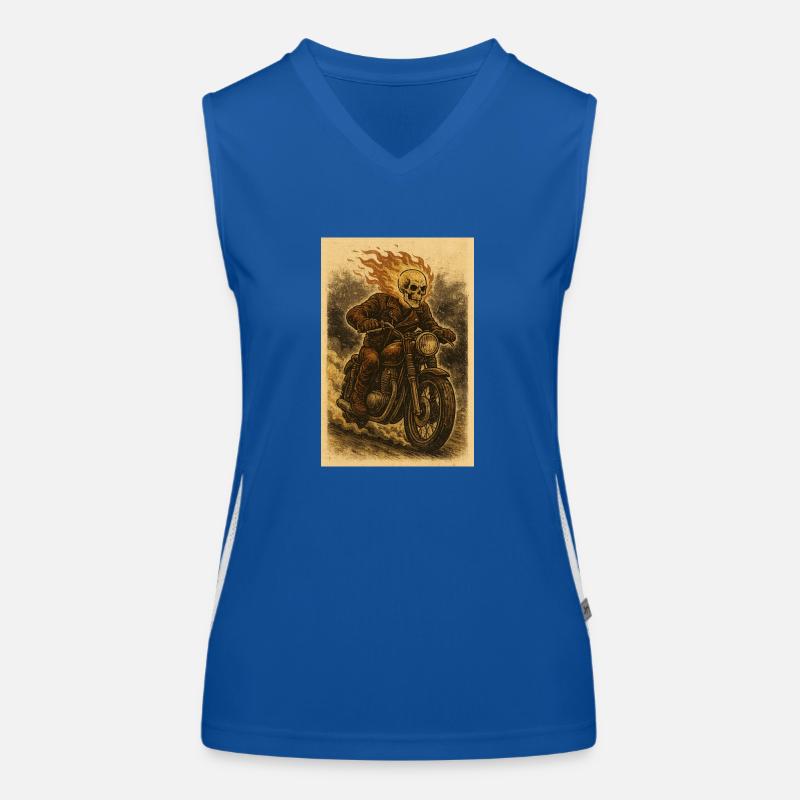 Ghost Rider im Vintage-Stil Funktionelles Kontrast-Tank Top für Frauen