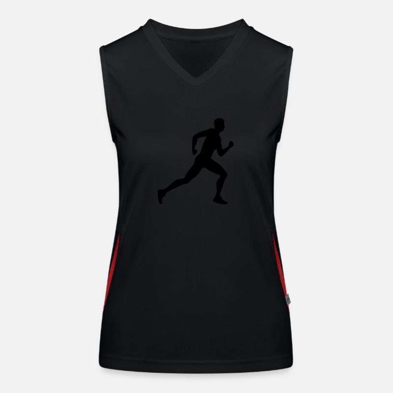 Running Marathon Sport Silhouette Women's Functional Contrast Tank Top