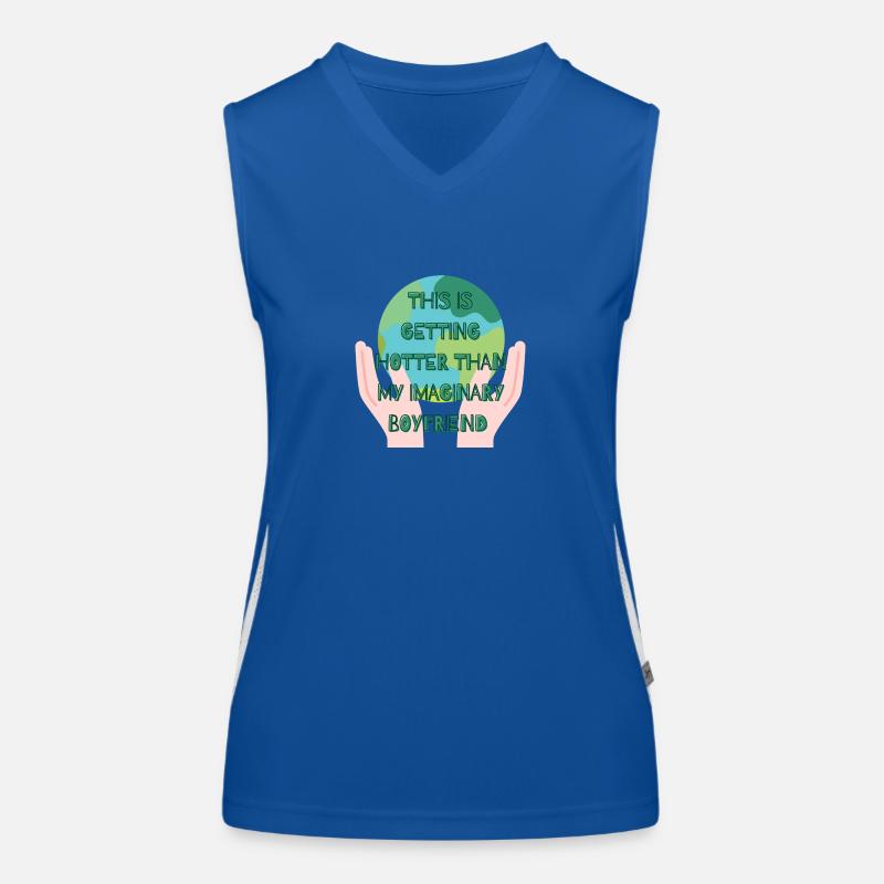 Stop global warming Women's Functional Contrast Tank Top