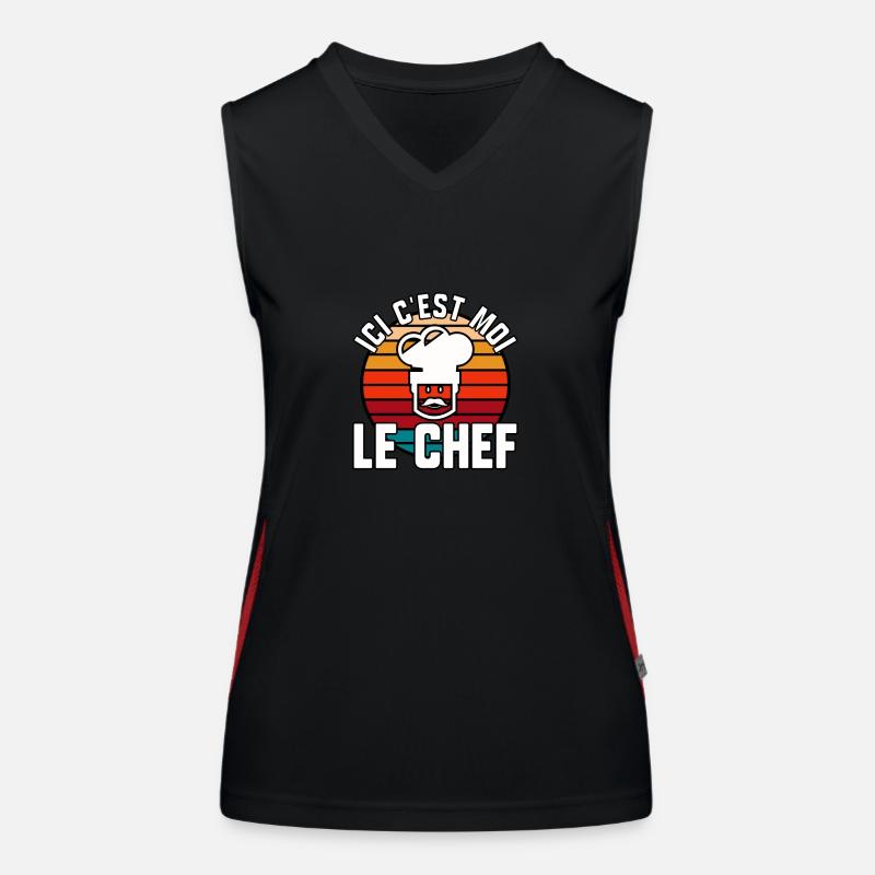 Ici c’est moi le chef Débardeur respirant contrasté Femme