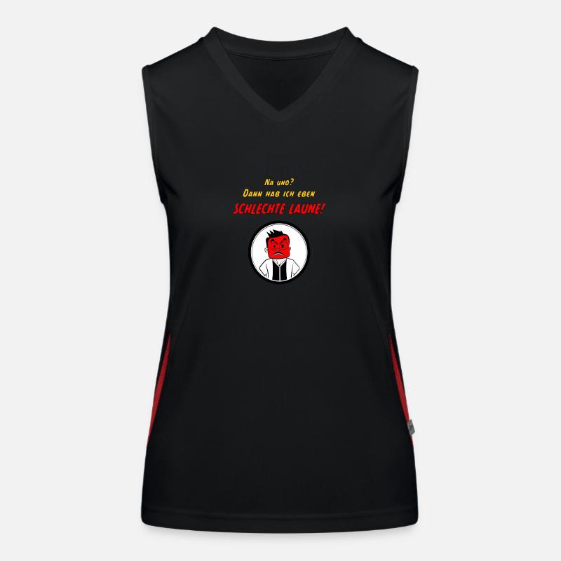 Schlechte Laune Funktionelles Kontrast-Tank Top für Frauen