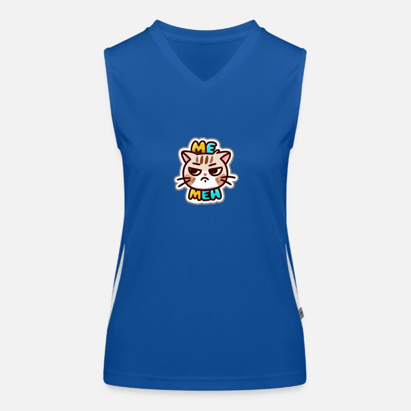 What's wrong with this cat? Women's Functional Contrast Tank Top