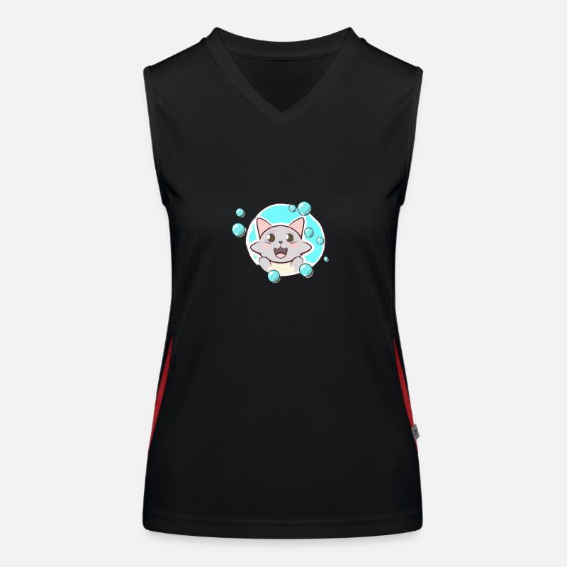 Savon Bubbles Chat Débardeur respirant contrasté Femme