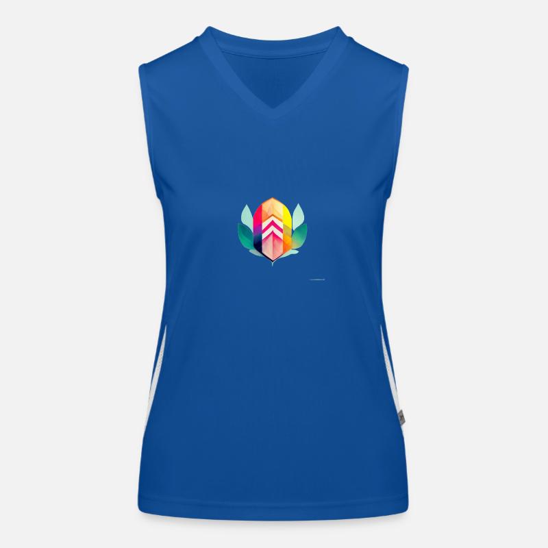 Bunte Lotusblüte Funktionelles Kontrast-Tank Top für Frauen