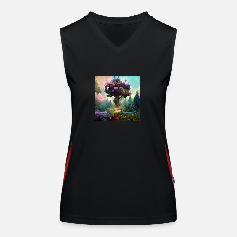 der magische Baum Funktionelles Kontrast-Tank Top für Frauen