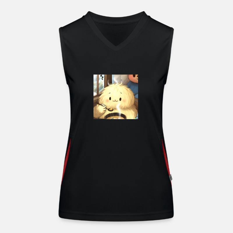 Fluffiges Tierchen Funktionelles Kontrast-Tank Top für Frauen