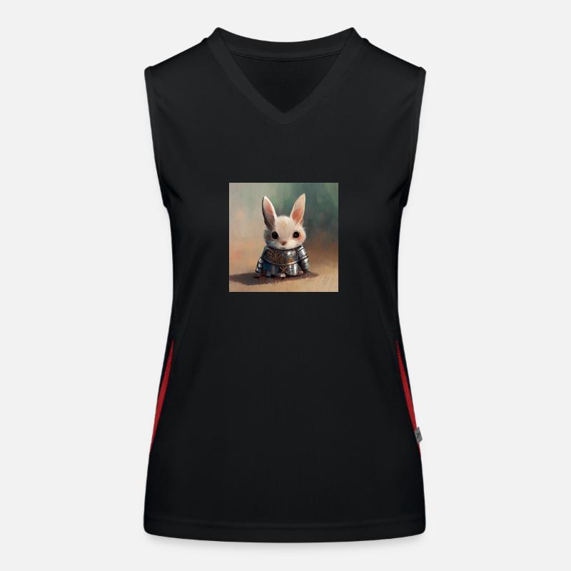 Mignon Lapin Chevalier 2 Hase Débardeur respirant contrasté Femme