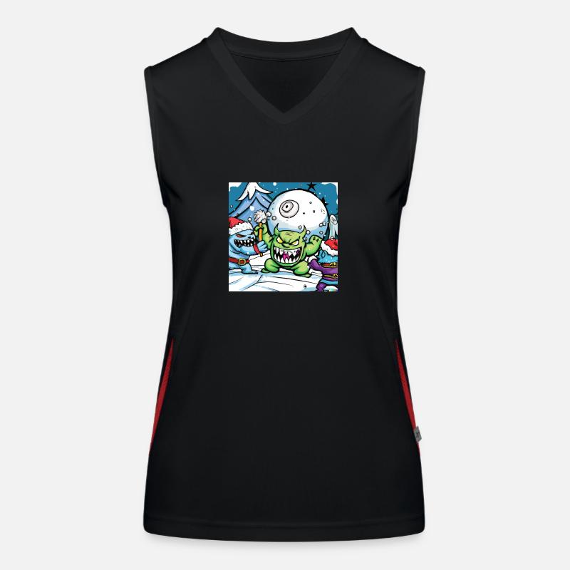 Monsters also have snowball fights. Women's Functional Contrast Tank Top