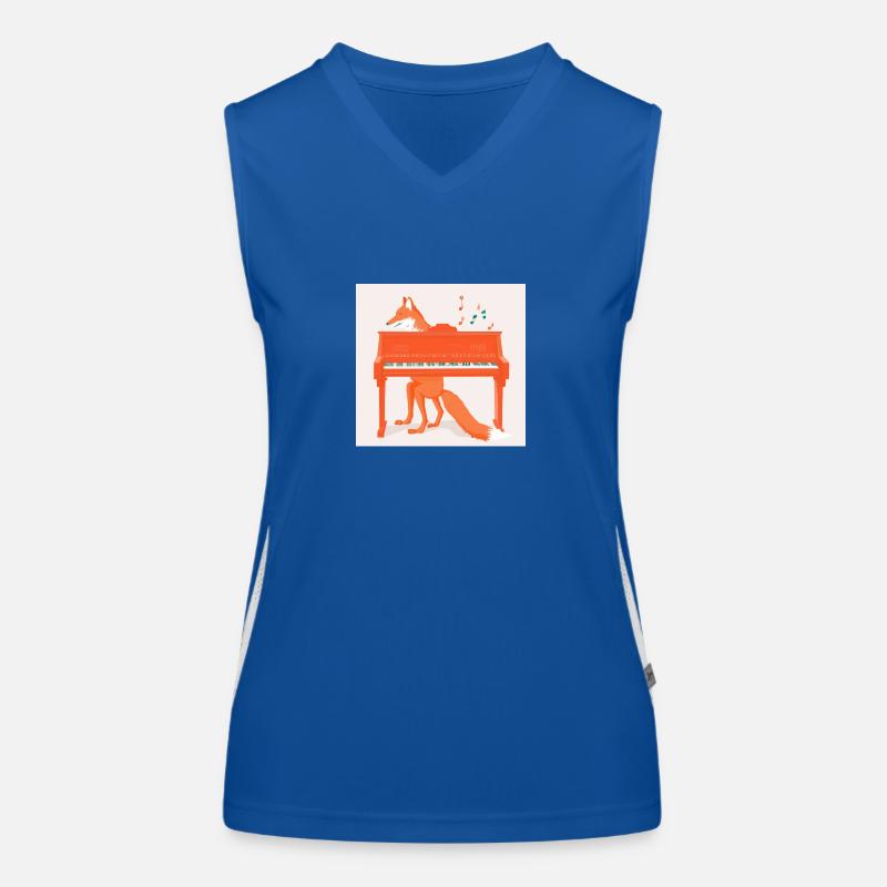 Fuchs am Piano Funktionelles Kontrast-Tank Top für Frauen