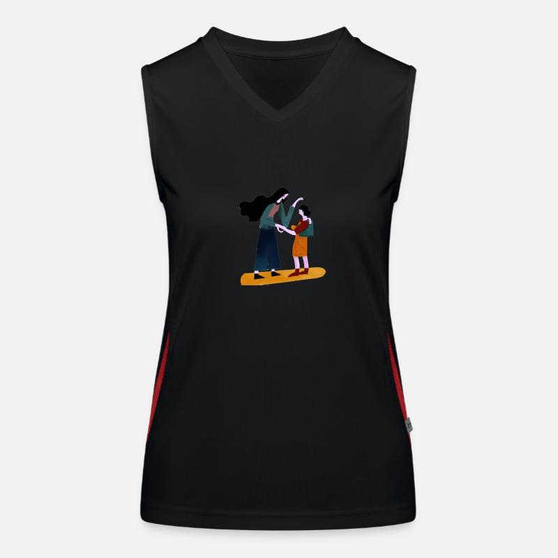 Mama und Tochter Funktionelles Kontrast-Tank Top für Frauen