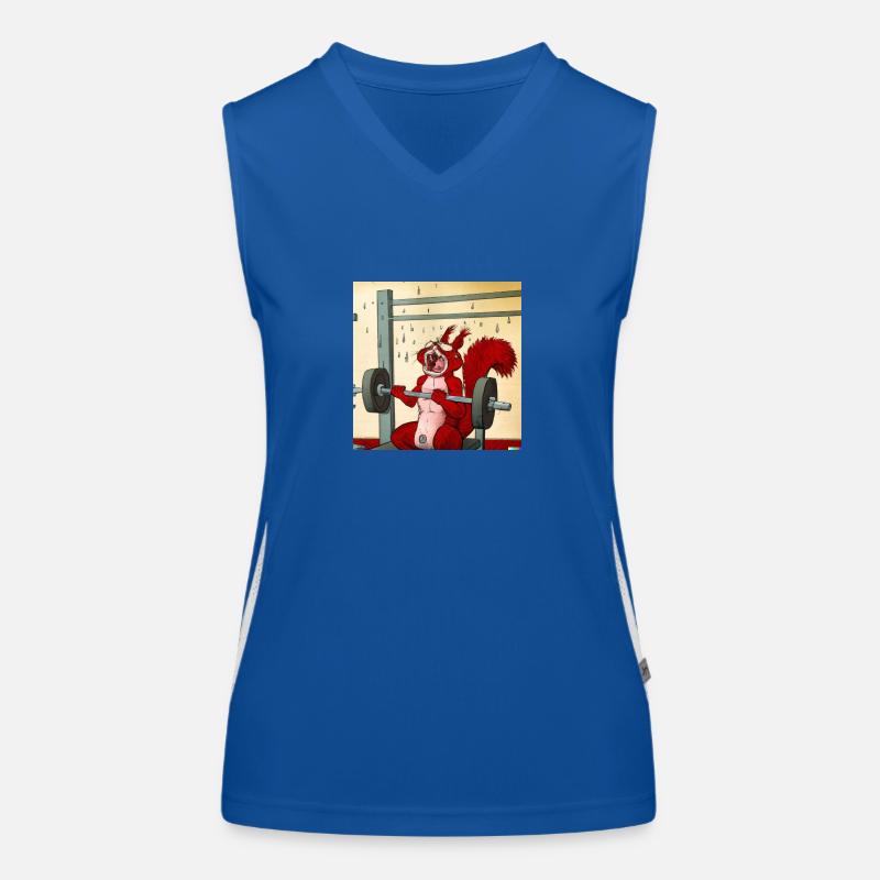 SQRRLD - Squirrel's Bench Press Accident 05 Funktionelles Kontrast-Tank Top für Frauen