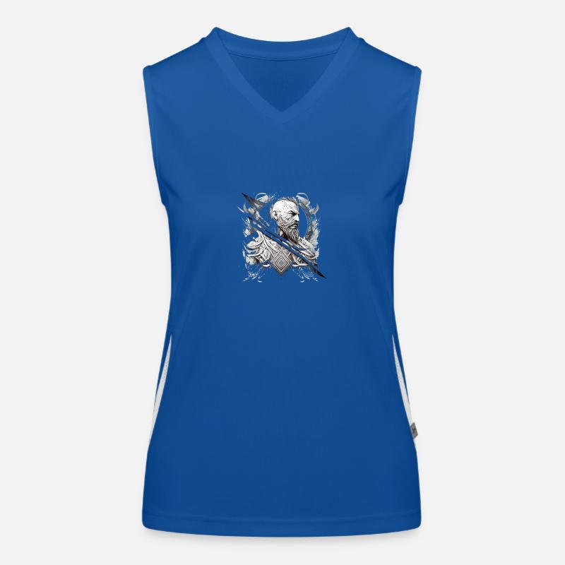 Futuristischer Krieger - Cyborg Funktionelles Kontrast-Tank Top für Frauen