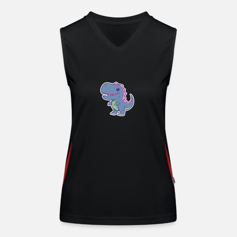 Süßer Dino T-rex Funktionelles Kontrast-Tank Top für Frauen