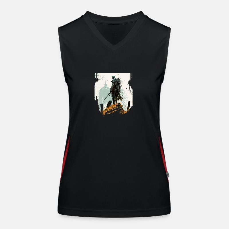 zu Glänzender Paladin Funktionelles Kontrast-Tank Top für Frauen
