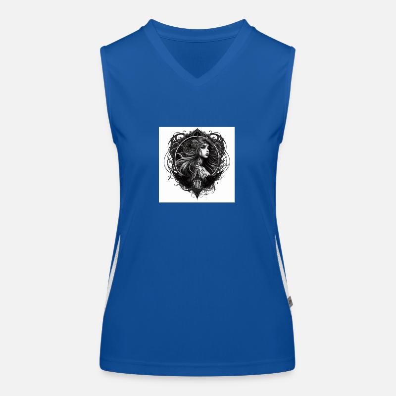 Femme Fatale tattoo Women's Functional Contrast Tank Top