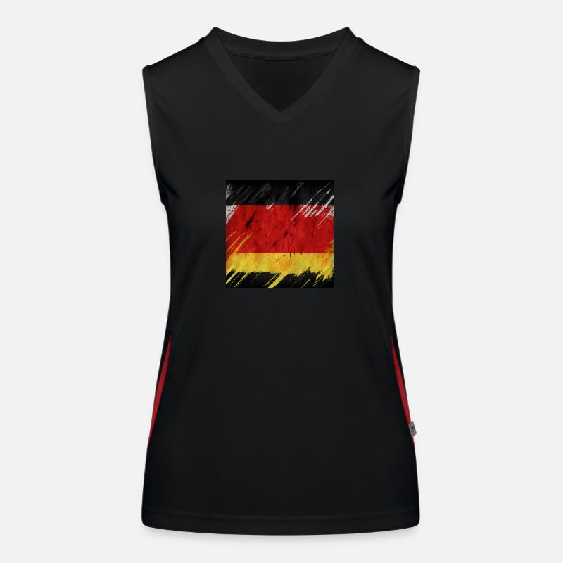 Germany Flag Graffiti Women's Functional Contrast Tank Top