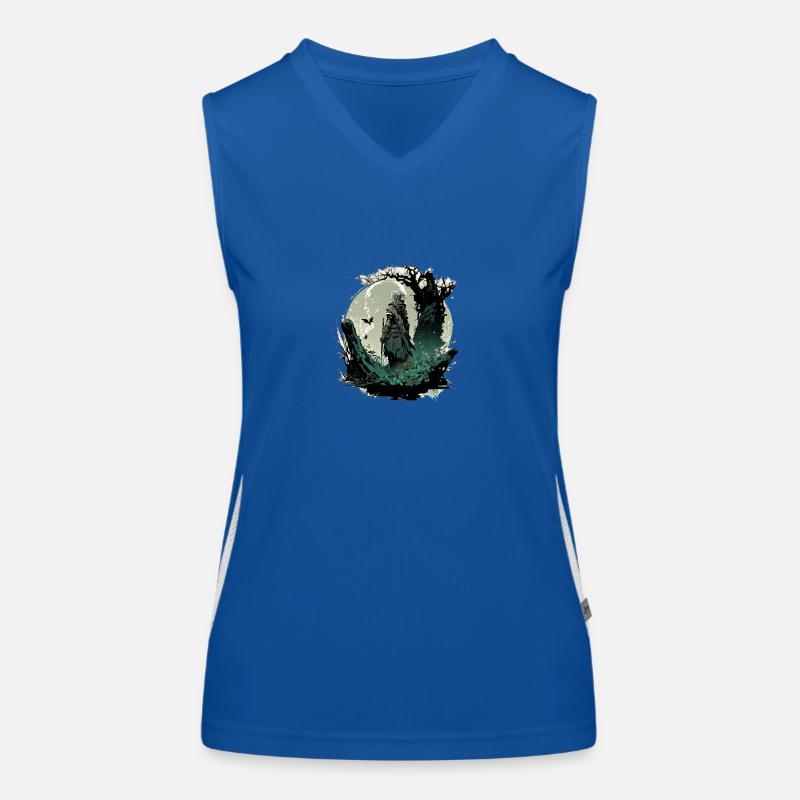 Elbischer Druide Funktionelles Kontrast-Tank Top für Frauen