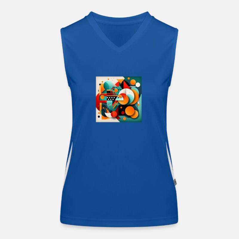 Abstract art Women's Functional Contrast Tank Top