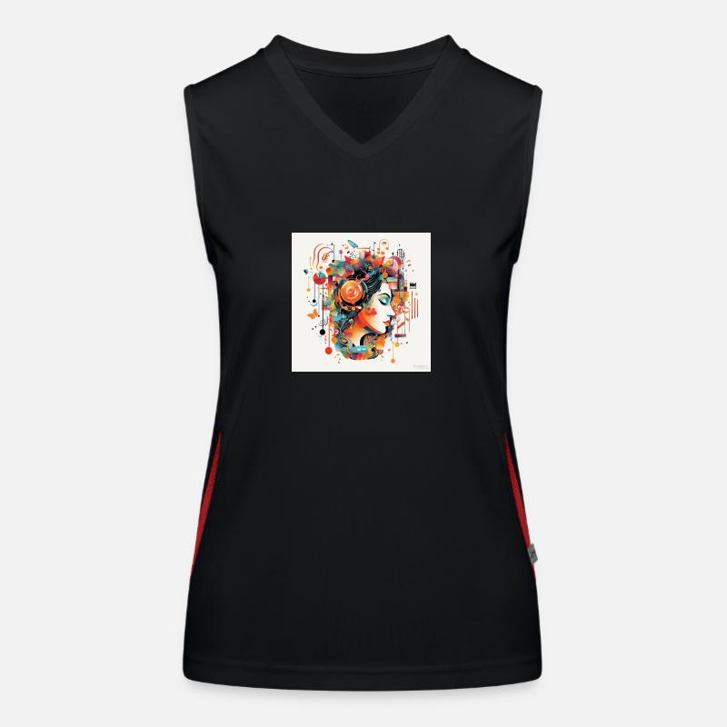 Retro Rhythms: Eine Ode an die Musik Funktionelles Kontrast-Tank Top für Frauen