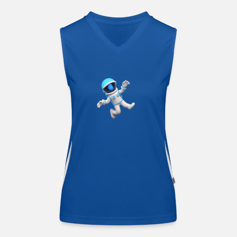 3D Astronaut Funktionelles Kontrast-Tank Top für Frauen