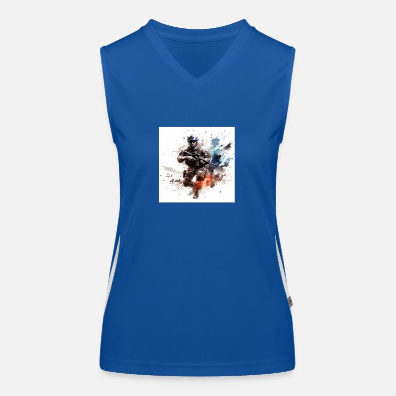 COD gaming art shooter 2 Funktionelles Kontrast-Tank Top für Frauen