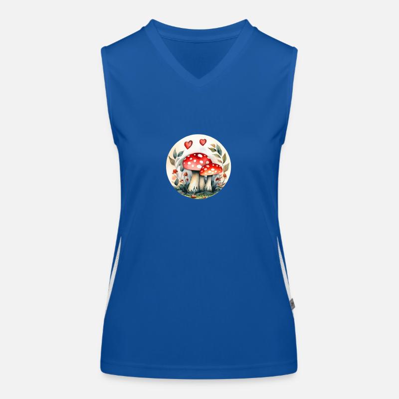 Magic mushrooms and toadstools - mushrooms Women's Functional Contrast Tank Top