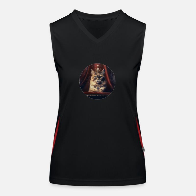 Königliche Katze Funktionelles Kontrast-Tank Top für Frauen