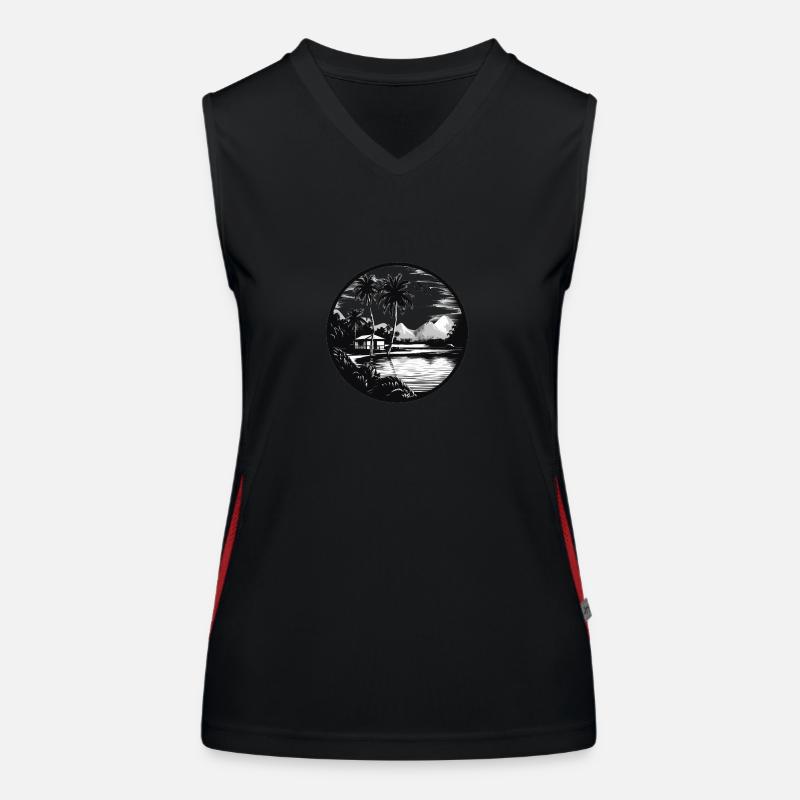 Minimalist dream destination Women's Functional Contrast Tank Top