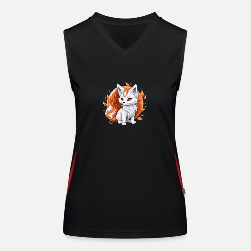 Kawaii Kitsune Débardeur respirant contrasté Femme