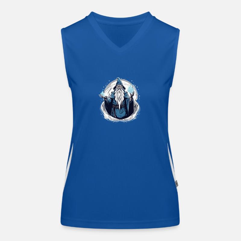 Der alte Zauberer Funktionelles Kontrast-Tank Top für Frauen