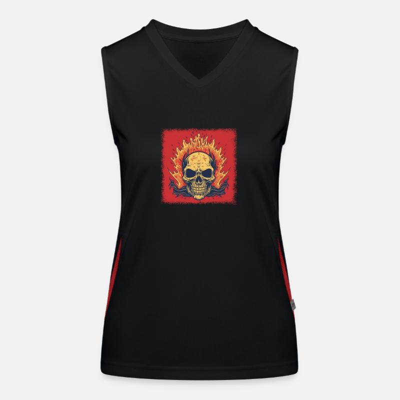death present skeleton costume bones dead Funktionelles Kontrast-Tank Top für Frauen