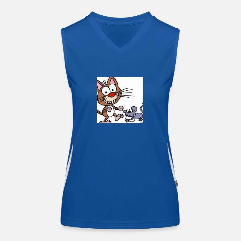 cat and mouse Women's Functional Contrast Tank Top