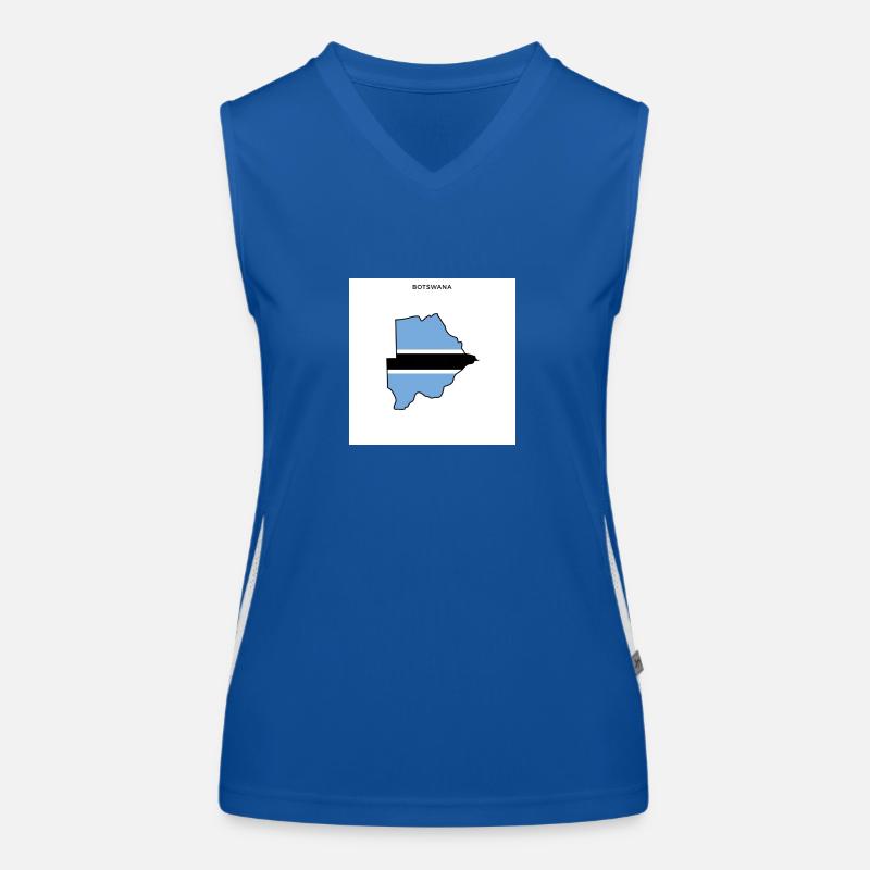 Botswana (Botswana) flag, map Women's Functional Contrast Tank Top