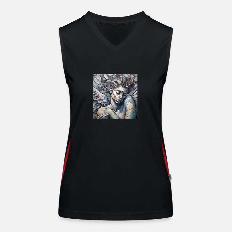 Ruhender Engel Funktionelles Kontrast-Tank Top für Frauen