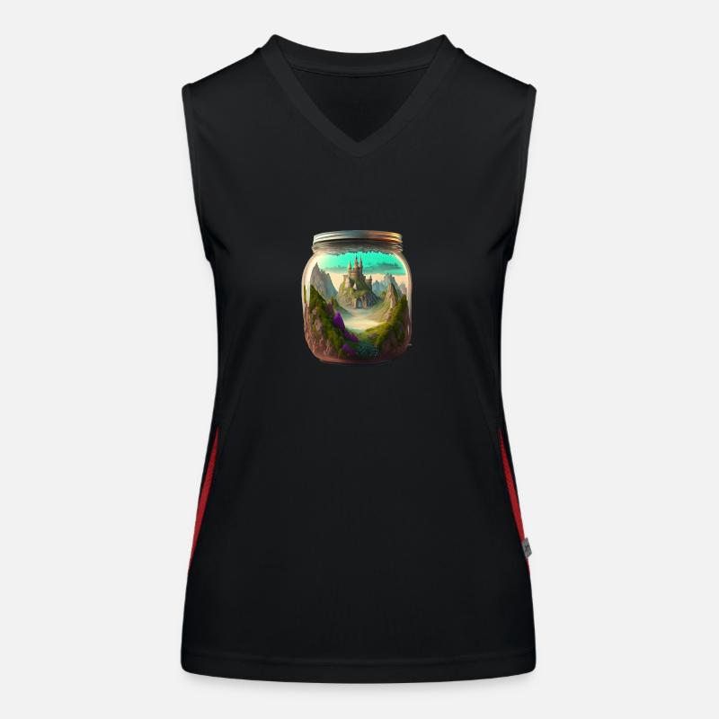 Ein Schloss im Glas Funktionelles Kontrast-Tank Top für Frauen