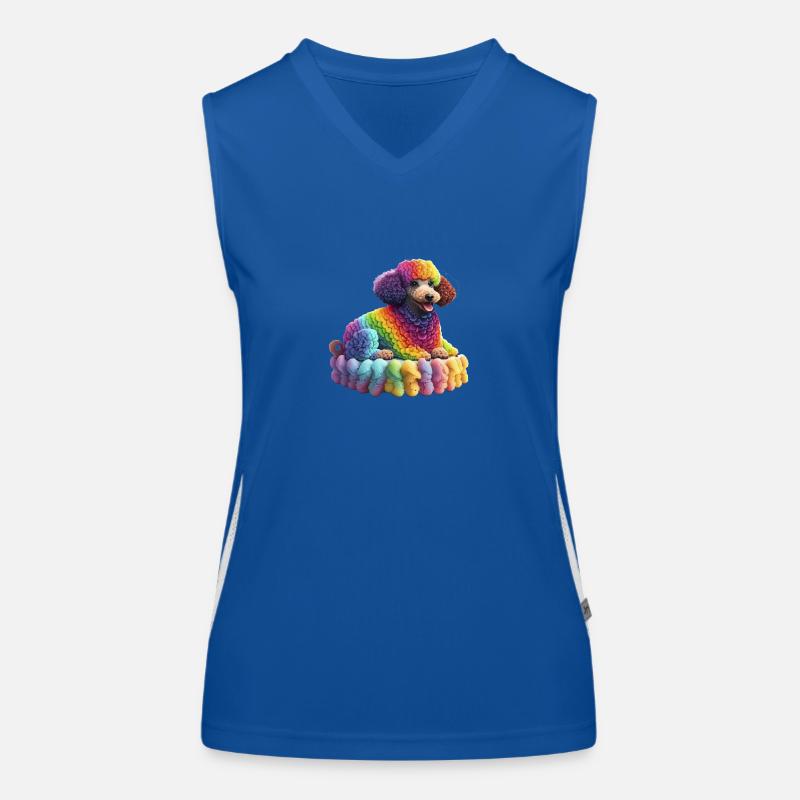 Rainbow Poodle Women's Functional Contrast Tank Top