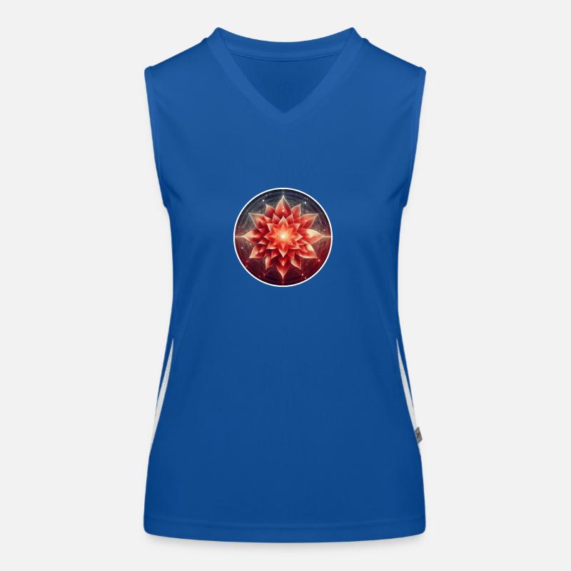Blume der Kraft - Wurzelchakra Funktionelles Kontrast-Tank Top für Frauen