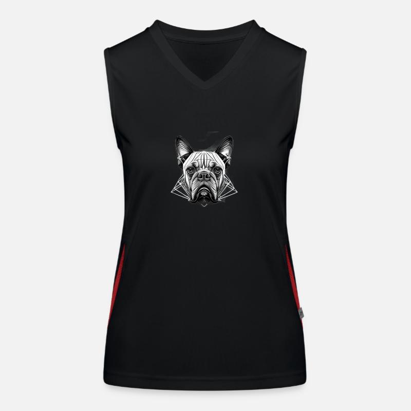 Pug - Women's Functional Contrast Tank Top - black/red