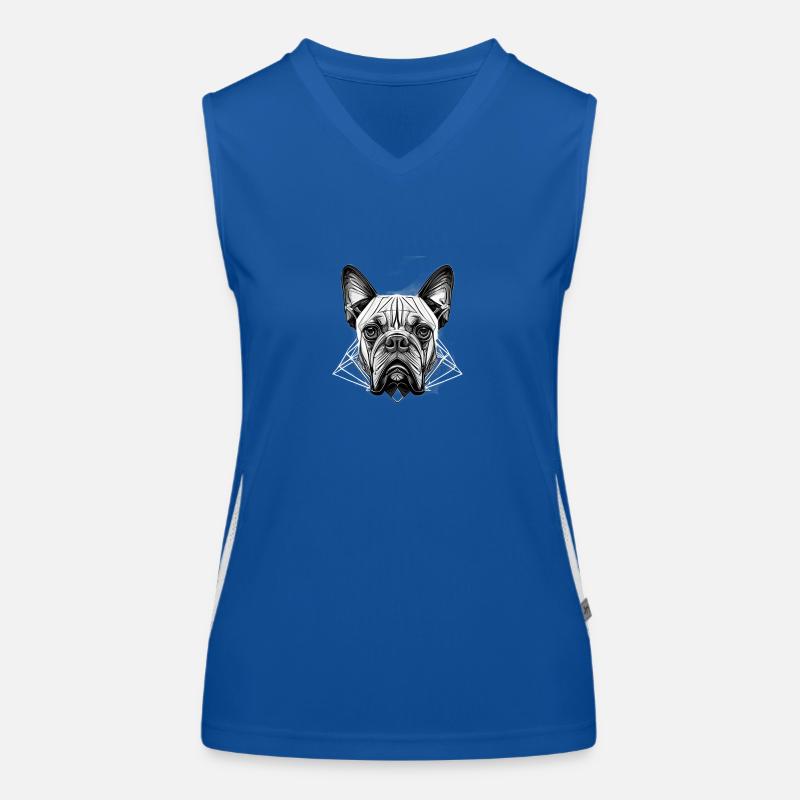 Mops Funktionelles Kontrast-Tank Top für Frauen