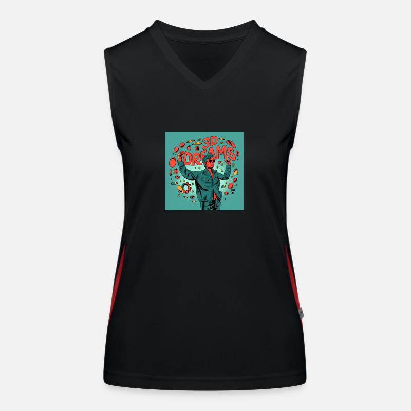 Rêves 3D Débardeur respirant contrasté Femme