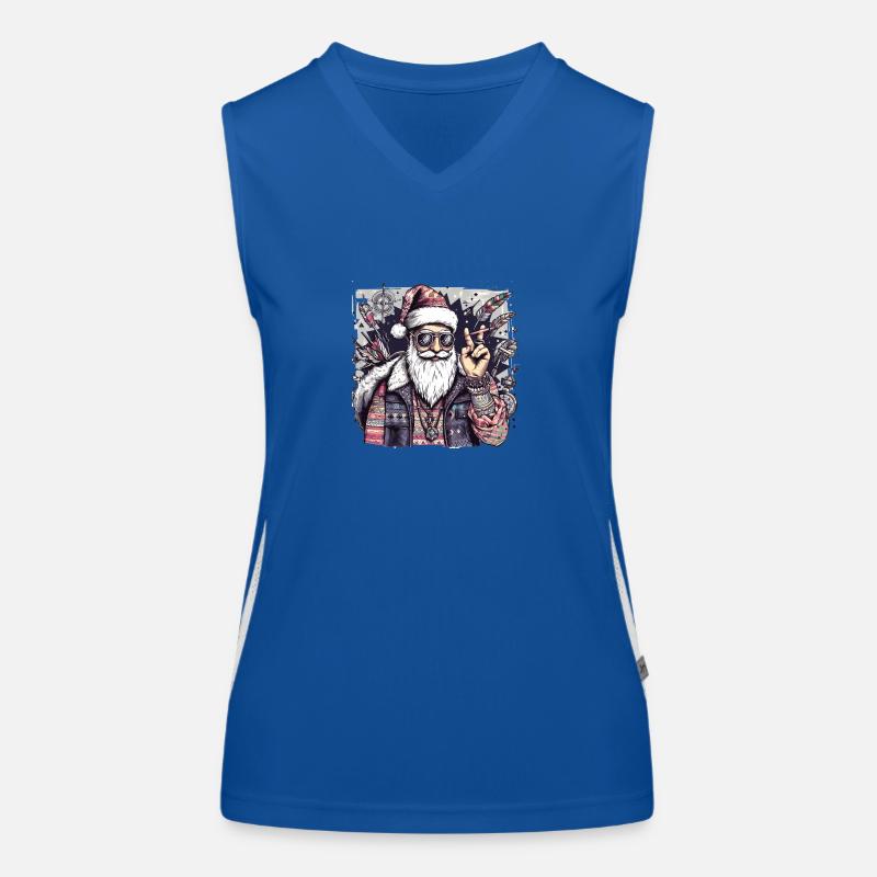 Mr. Santa Funktionelles Kontrast-Tank Top für Frauen