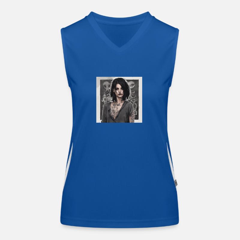 V 1 Débardeur respirant contrasté Femme