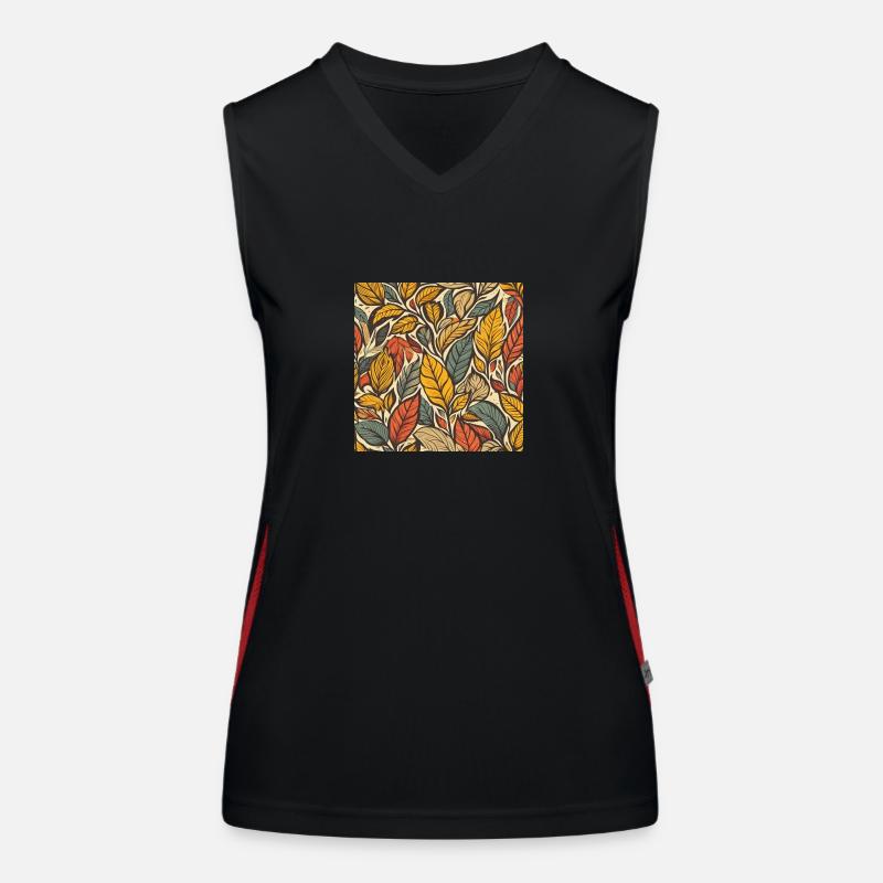 Buntes Herbst Laub Funktionelles Kontrast-Tank Top für Frauen