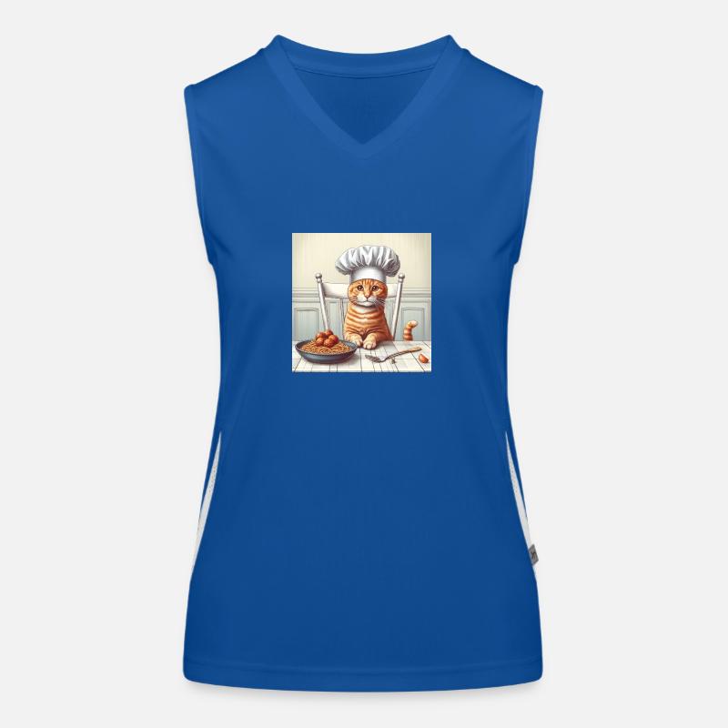 Katze Koch Funktionelles Kontrast-Tank Top für Frauen