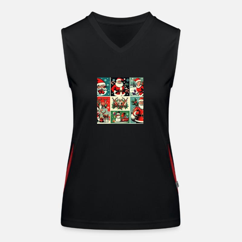 Christmas Frame Women's Functional Contrast Tank Top