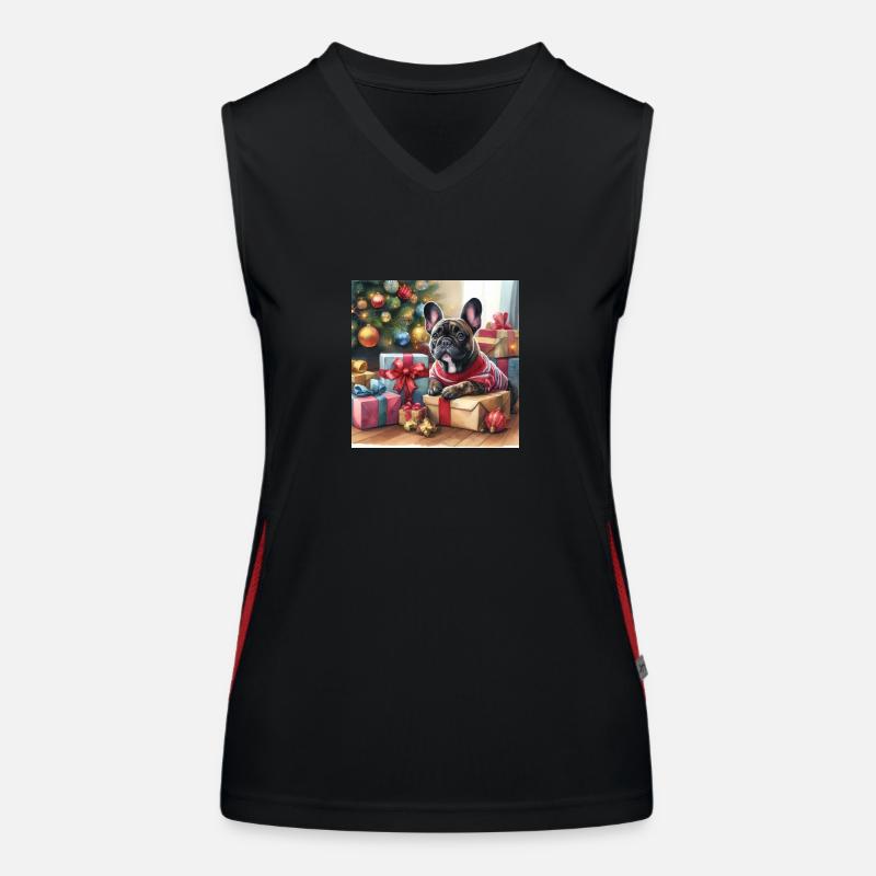 Bully Christmas - Women's Functional Contrast Tank Top - black/red